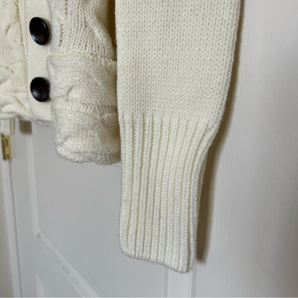 PattyBoutik Women’s White Cashmere Cardigan Size X-Small - Picture 6 of 8